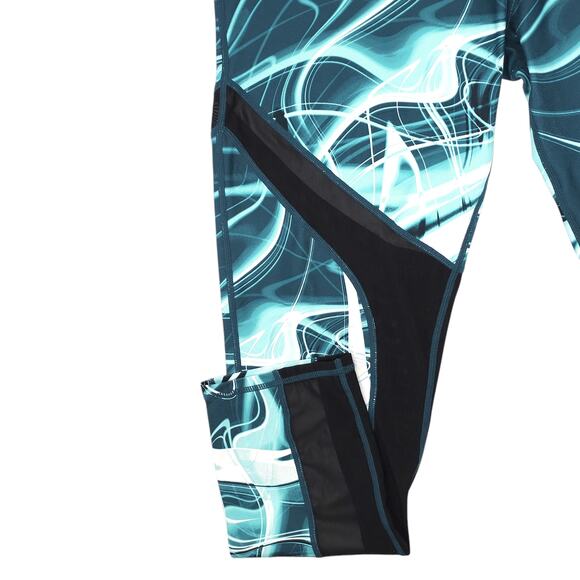 Fabletics Leggings Womens 1X Blue High Waist Cherise Powerhold Mesh Wavelength - Picture 5 of 12